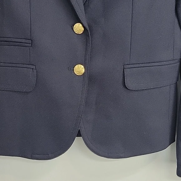 J CREW Navy Blue Wool SchoolBoy Blazer
